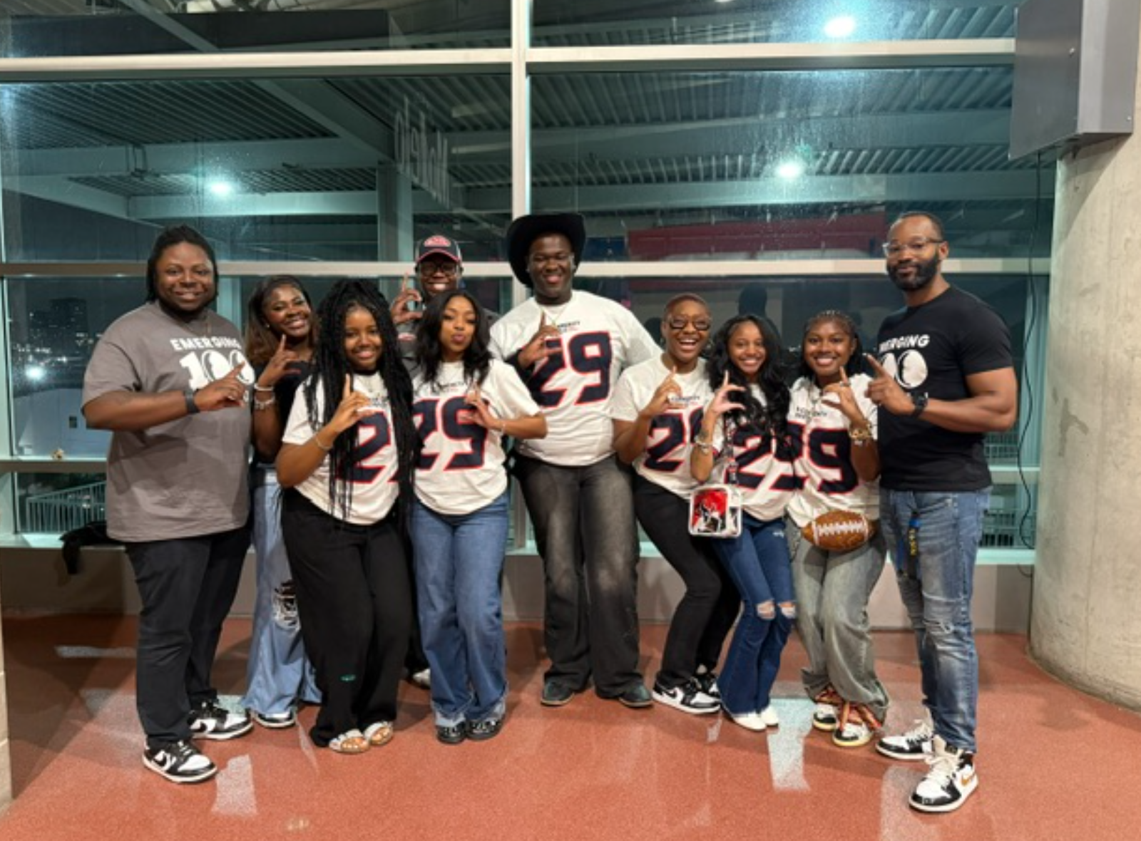 Members at a Houston Texans game